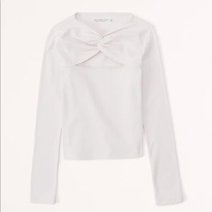 Abercrombie ribbed cutout long sleeve